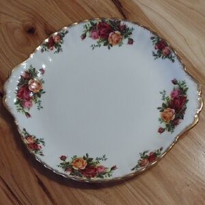 Royal Albert Floral Plate with Gold Accents